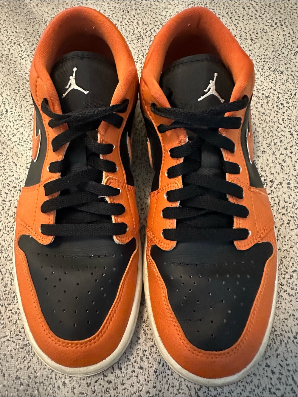 Jordan Men’s Low-Top Sneakers in Orange and Black